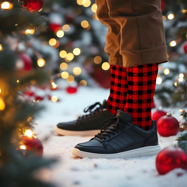Calcetines Estrella negra roja búfalo Navidades de la copa de (Subido por el creador)