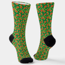 estrella roja paisley verde navidad