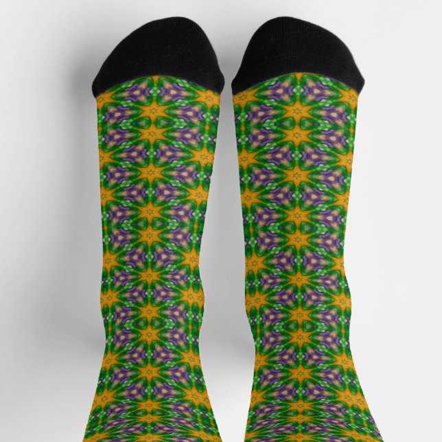 Calcetines Estrellas de Mardi Gras (Arriba)