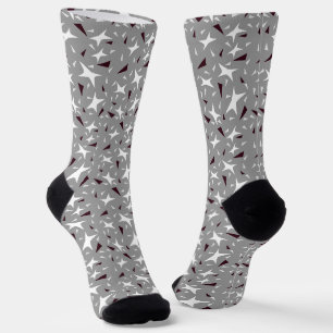 Calcetines Estrellas y triángulos geo sutiles - Gris