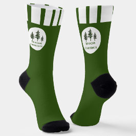 Calcetines Evergreen Trees Seasons Greetings