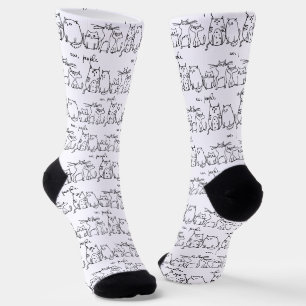 Calcetines Ew, People Funny Meowy Cat Aovers
