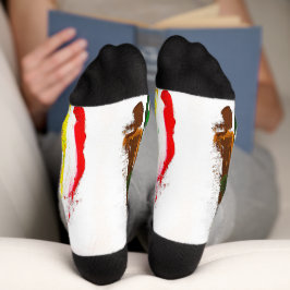 Calcetines Expresión abstracta de figuras humanas en movimien