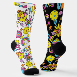 Calcetines 🤪 extraños, groovy, 90, para un pickleballer fres