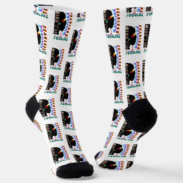 Calcetines Fabuloso Melanin, sin miedo (Angular)