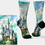 Calcetines Fairy Princess Castle<br><div class="desc">Fairy Princess Castle Socks - -  see more great sock designs in my store.</div>