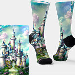 Calcetines Fairy Princess Castle<br><div class="desc">Fairy Princess Castle Socks - - see more great sock designs in my store.</div>
