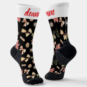 Calcetines Familia de Navidades graciosos y simples