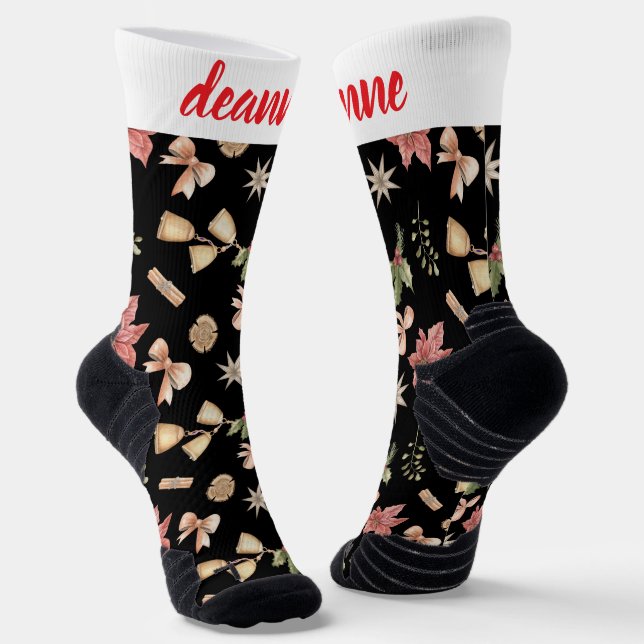 Calcetines Familia de Navidades graciosos y simples (Angular)