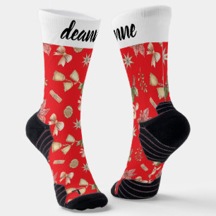 Calcetines Familia de Navidades graciosos y simples
