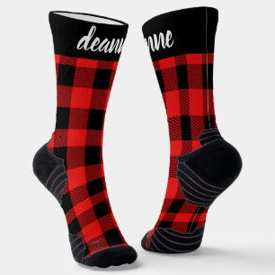 Calcetines Familia de Navidades Sencillos Elegantes de Red Pl