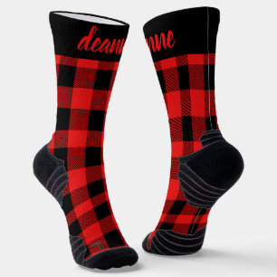 Calcetines Familia de Navidades Sencillos Elegantes de Red Pl