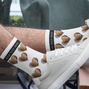 Calcetines Familia de perros gatos Mascota de corazón fotográ