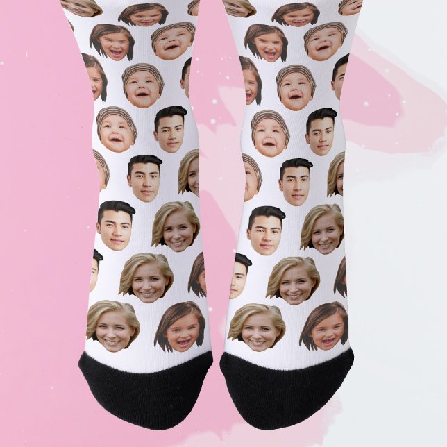 Calcetines Familia personalizada Cute Face 4 Fotos Socks (Subido por el creador)