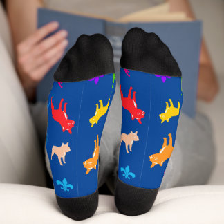 Calcetines Fancy colorful French Bulldogs 