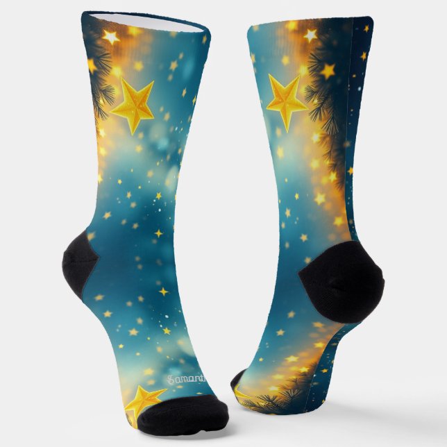 Calcetines Fancy Starry Night Navidades Crew Socks (Angular)