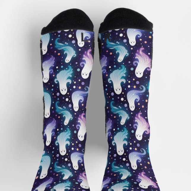 Calcetines Fantasma de Halloween (Arriba)