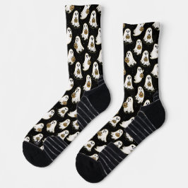 Calcetines Fantasma negro de Halloween