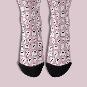 Calcetines Fantasma Rosa Halloween