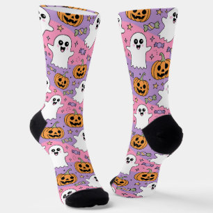 Calcetines Fantasma y calabaza de Halloween