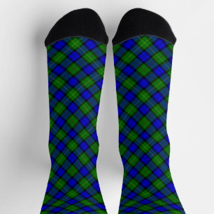 Calcetines Farquharson tartan chicha azul