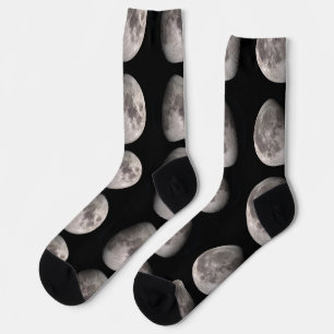 Calcetines Fase de luna gibbbica en marcha Imágenes de la NAS