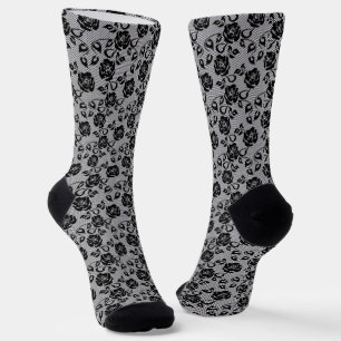 Calcetines Faux Black Lace Fishnet