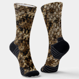 Calcetines Faux Rattlesnake Snakeskin