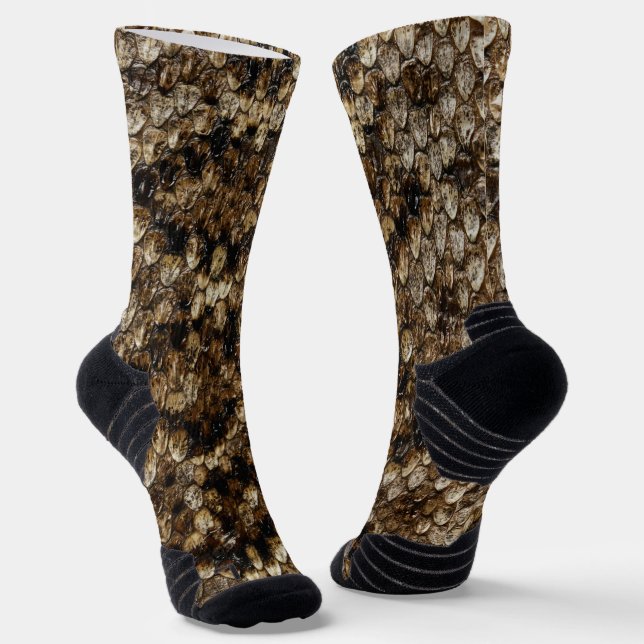 Calcetines Faux Rattlesnake Snakeskin (Angular)