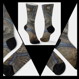 Calcetines Faux TortoiseShell Gris fotográfico y Brown