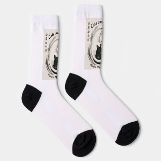 Calcetines Felices con Gatos y Tai Chi