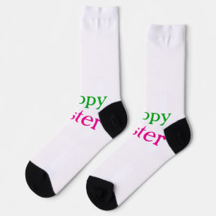 Calcetines Felices pascuas los niños de color verde rosa añad