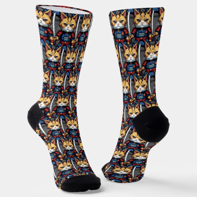 Calcetines Feline Samurai Warrior (Angular)