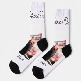 Calcetines Feliz día del padre foto padre simple amor moderno