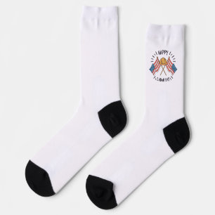 Calcetines Feliz Día del Trabajo Bandera Patriótica Americana