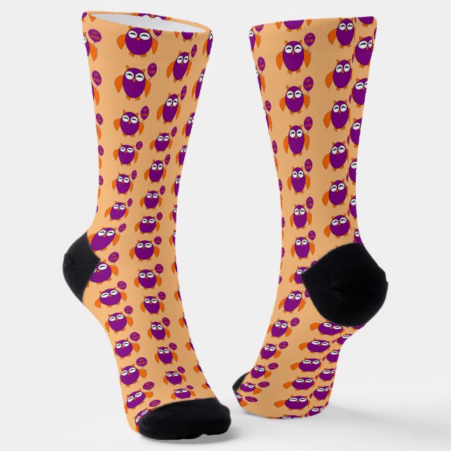 Calcetines Feliz Fiesta de Halloween Lechuza Patterada (Angular)