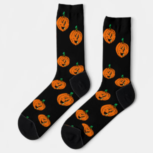 Calcetines Feliz Halloween, Amigable, Calabaza Jack-o'-Lanter