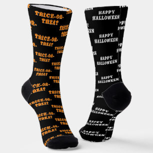 Calcetines Feliz Halloween Truco o Trato Negro Naranja