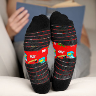 Calcetines Feliz Navidad Nice Naughty 25 de diciembre Navidad