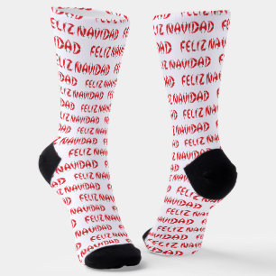 Calcetines Feliz Navidad rojo Chile