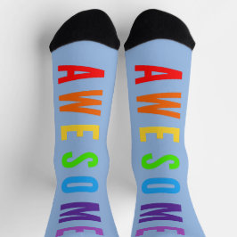 CALCETINES FELIZ POSTIVO INCREÍBLE UPLIFICANDO TEXTO DE RAINB
