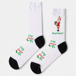 Calcetines Feliz regalo navideño Santa Sustentable Premium