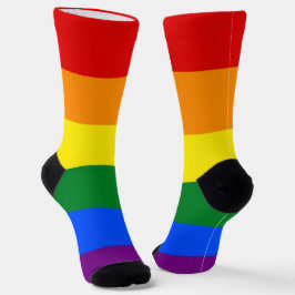 Calcetines femeninos con bandera arcoiris