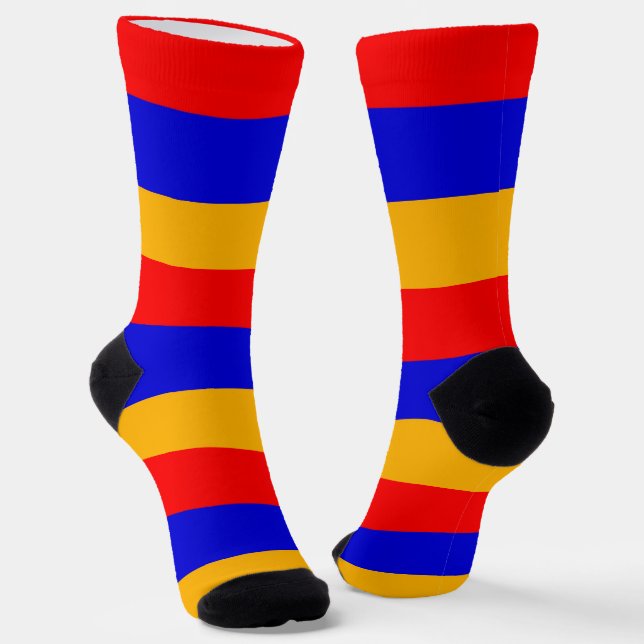 Calcetines femeninos con bandera de Armenia (Angular)