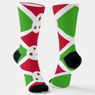 Calcetines femeninos con bandera de Burundi