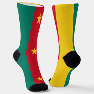 Calcetines femeninos con bandera de Camerún