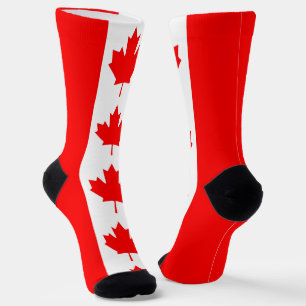 Calcetines femeninos con bandera de Canadá