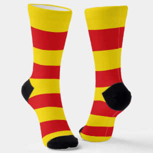 Calcetines femeninos con bandera de Cataluña