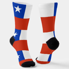 Calcetines femeninos con bandera de Chile