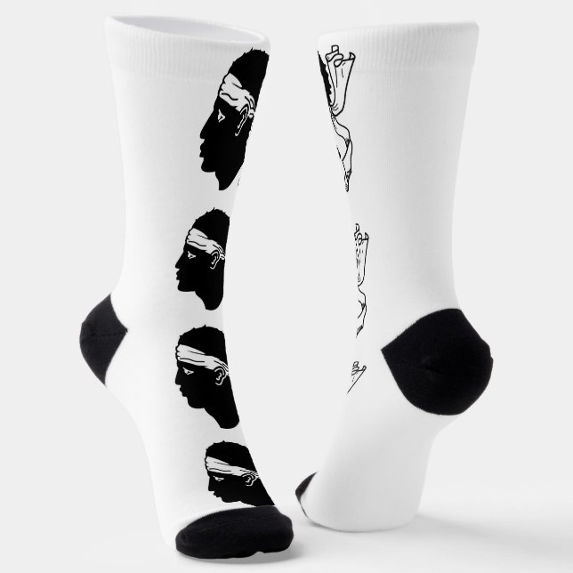 Calcetines femeninos con bandera de Córcega, Franc (Angular)